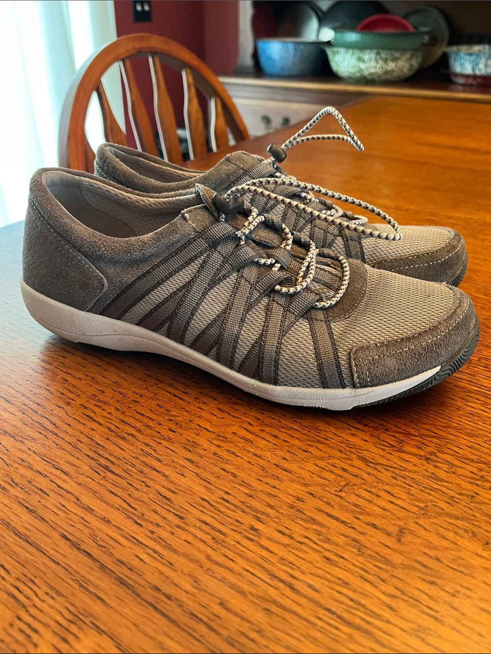 DANSKO Casual Gray Slip-On Sneakers with Elastic Laces, size 39 - EUC
